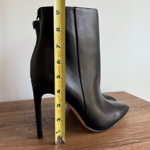 Sam Edelman - Women's Black Leather Wrenley Pointed Toe Ankle Bootie size 9.5 - Picture 10 of 13
